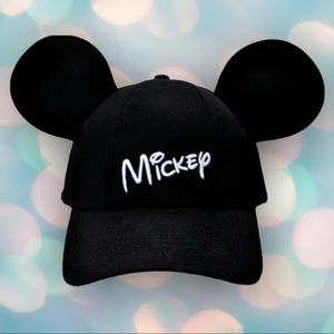 Disney Classic Mickey Mouse Ears Youth Boy’s Black Snapback Baseball Hat